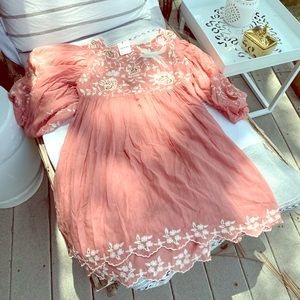 Free People gauzy cotton mini dress